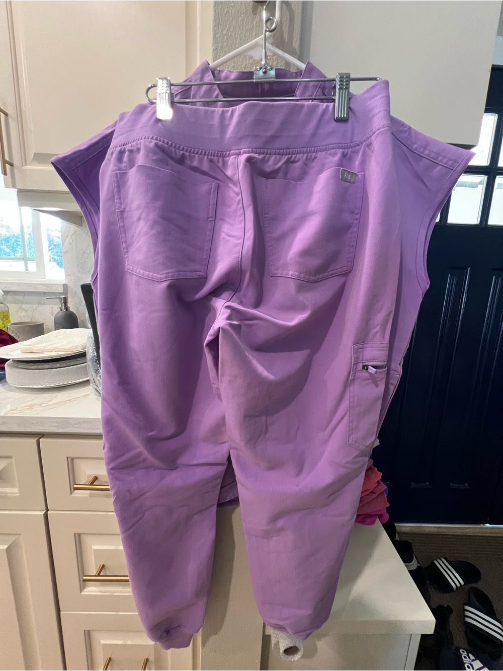Figs Lavender Cargo Scrub Joggers for Women